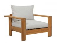 Hamptons 1 Seater Sofa - Oyster and Natural Teak