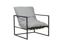 Aruba Frame Occasional Chair - Lead and Black