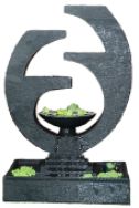 New Eclipse Solar Fountain - Large Charcoal