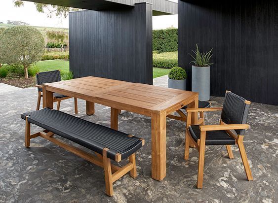 Bairo Table Corfu Bench Seat And 2 Corfu Chair Setting