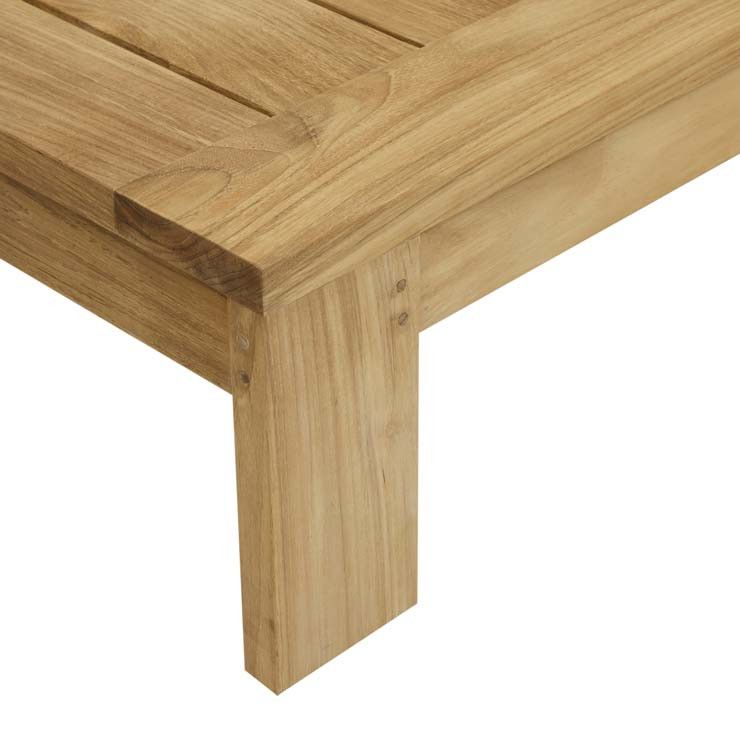 Hamptons Square Coffee Table - Natural Teak